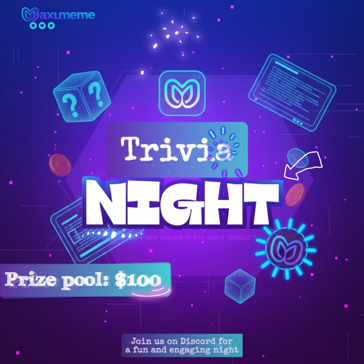 Gm Gm Maxians, Gear Up!

The votes are in, and Night Trivia 🧠 is the community's choice.

It’s time to prove how well you know Maxi.meme and be rewarded for your knowledge.

All questions will come straight from our 📘Docs, so study up. 
(Docs linked under this