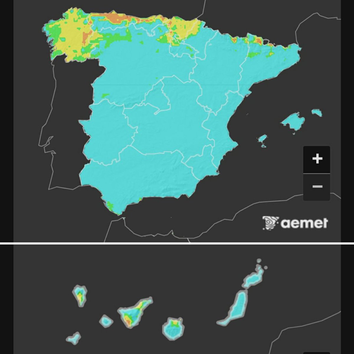 CSIF_forestales's tweet image. 14 de octubre | Riesgo de incendios forestales #IIFF en #España🇪🇸 | AEMET
aemet.es/es/eltiempo/pr…
🔴extremo
🟠muy alto
🟡alto
🟢moderado
🔵bajo