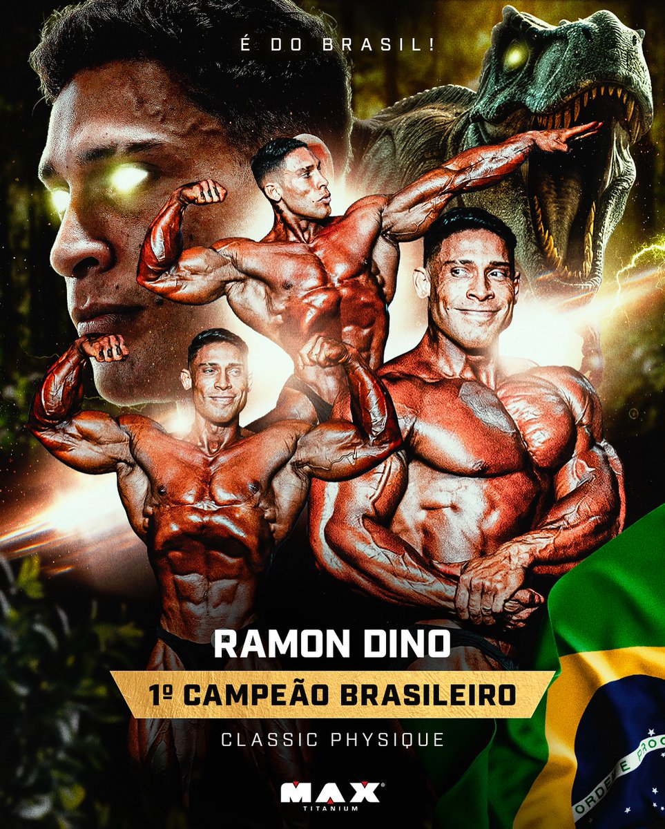 ramondinopro2's tweet image. RAMON DINO É CAMPEÃO DO OLYMPIA! 🦖🇧🇷🏆⭕