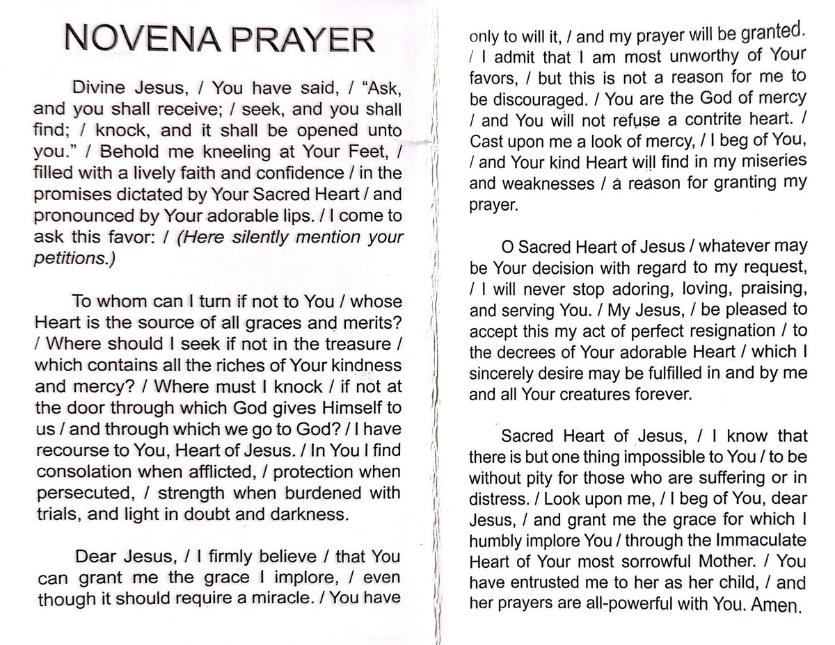 itsnicsss_rpm's tweet image. i know not everyone here is religious but i continuously prayed this novena weeks before the blepp/pple ’25 and even before i took each subject 🙏🏻✨

i swear, i didn't feel anxious abt the exam at all and i was rlly calm for 2 days! super dali ko ring nakatulog before the BE 🥹
