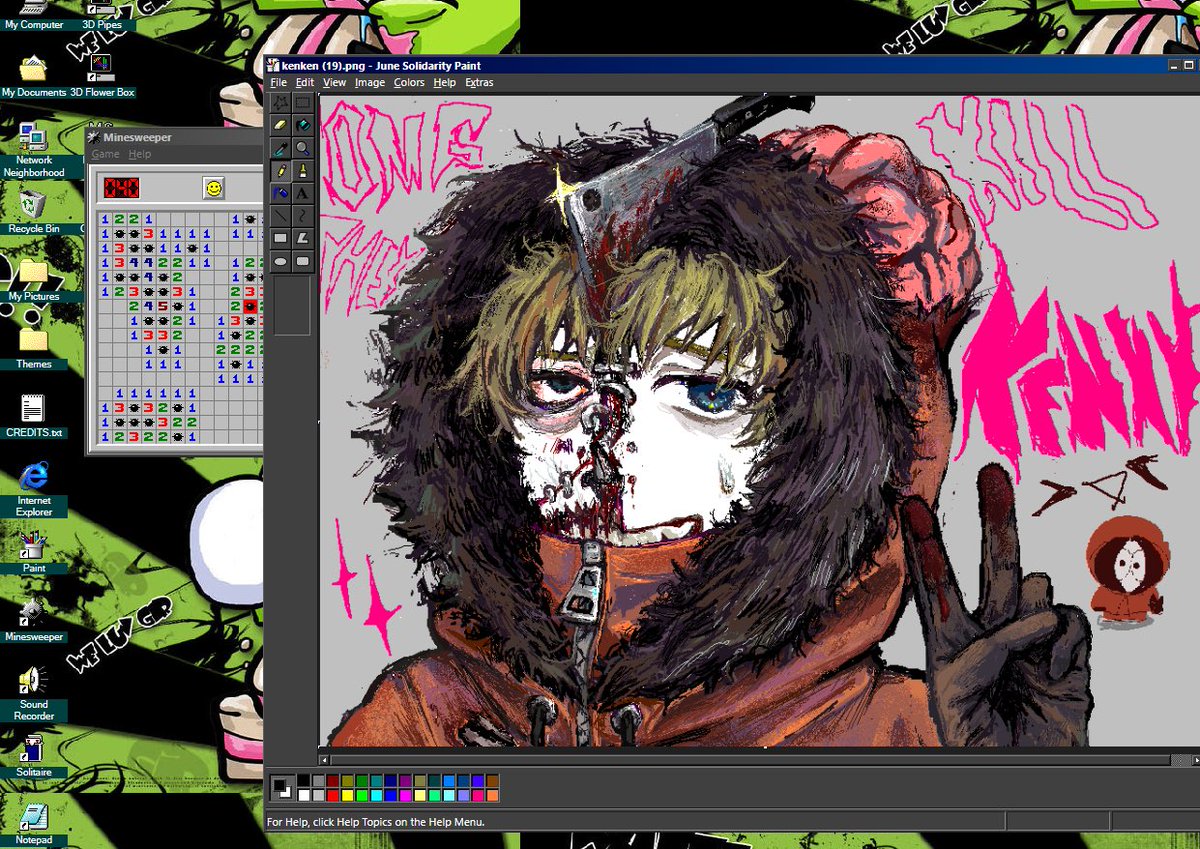 apyrrus's tweet photo. I kinda wish im collegeless enough to do this again #mspaint https://t.co/4bQIZGUlQz