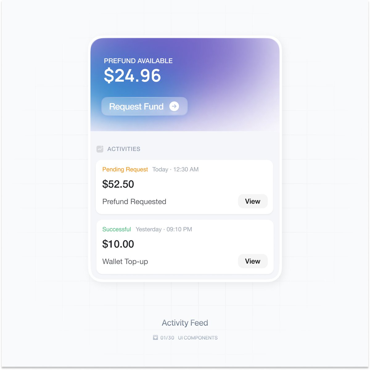 Har_eeeeee's tweet image. Built an activity feed for a fintech app 💸 quick way to keep track of what’s done and what’s next.
We’re not done yet, more UI drops coming 🔜
#UIDesign #UXDesign #ProductDesign #Figma #UIComponents #FintechDesign #Payments #MobileUI  #BuildInPublic #DesignInspiration