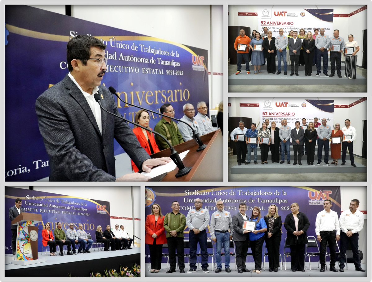 CuartoPoder_deT's tweet image. CELEBRA SUTUAT EL 52 ANIVERSARIO DE SU FUNDACIÓN
cuartopoderdetamaulipas.com.mx/2025/10/11/cel…
Al encabezar el acto por el 52 aniversario de la fundación del Sindicato Único de Trabajadores de la Universidad Autónoma de Tamaulipas (SUTUAT), el rector Dámaso Anaya Alvarado reafirmó el compromiso de..