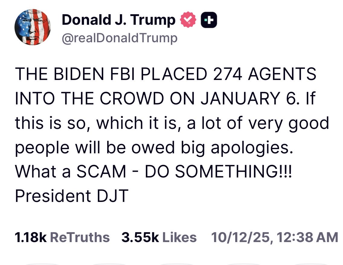 Joe Biden, on Jan. 6, 2021, was a former vice president who defeated Donald Trump in the 2020 presidential election but was still two weeks away from being sworn into office. Trump, as outgoing president on Jan. 6, 2021, had control of the FBI. Timelines get hazy as people age,