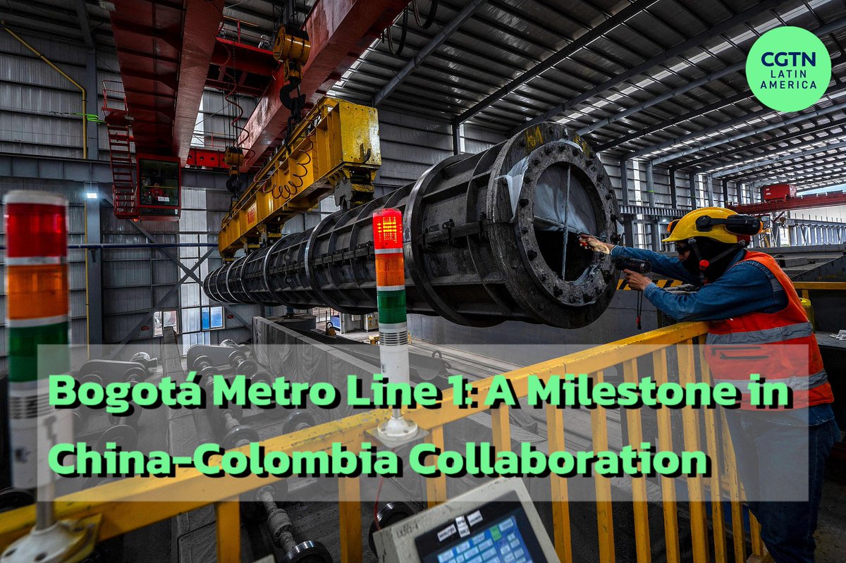 CGTNLatAm's tweet image. La Línea 1 del Metro de #Bogotá es una práctica excepcional de la tecnología y los estándares de ingeniería china en el ámbito del transporte urbano en América Latina. No solo es la arteria principal de transporte que la capital de Colombia ha estado esperando durante medio…