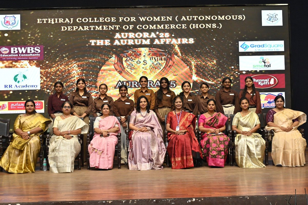 🌟 The Department of Commerce (Honours) proudly launched its 13th Annual Association-AURORA’25: The Aurum Affairs – Beyond the Balance Sheet! ✨A vibrant fest celebrating innovation, leadership, and the spirit of enterprise.
<a href="/mike_vmm/">Mike Muralidharan</a> 
#Aurora25 #Ethiraj
#BeyondTheBalanceSheet