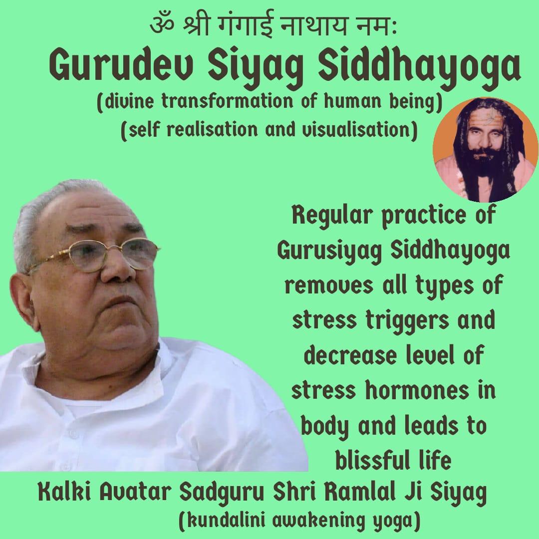 Regular practice of Gurusiyag Siddhayoga removes all types of stress triggers and decrease level of stress hormones in body and leads to blissful life.