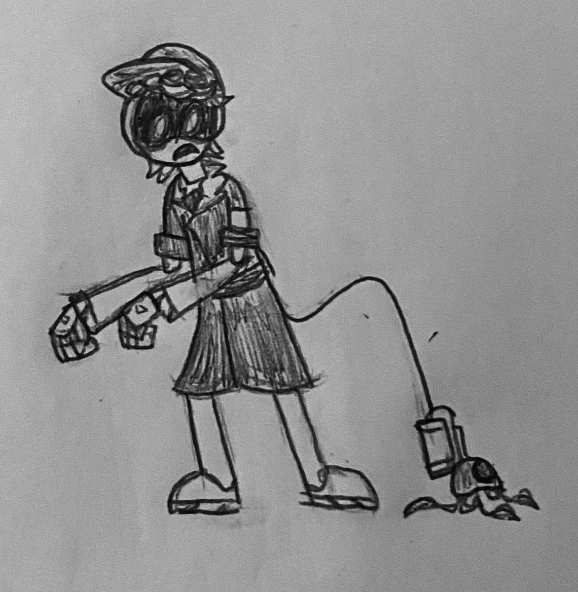 Pyroknighto's tweet image. Get stung with acid nanites nerd #muderdrones #SerialDesignationN #Inktober2025 #art