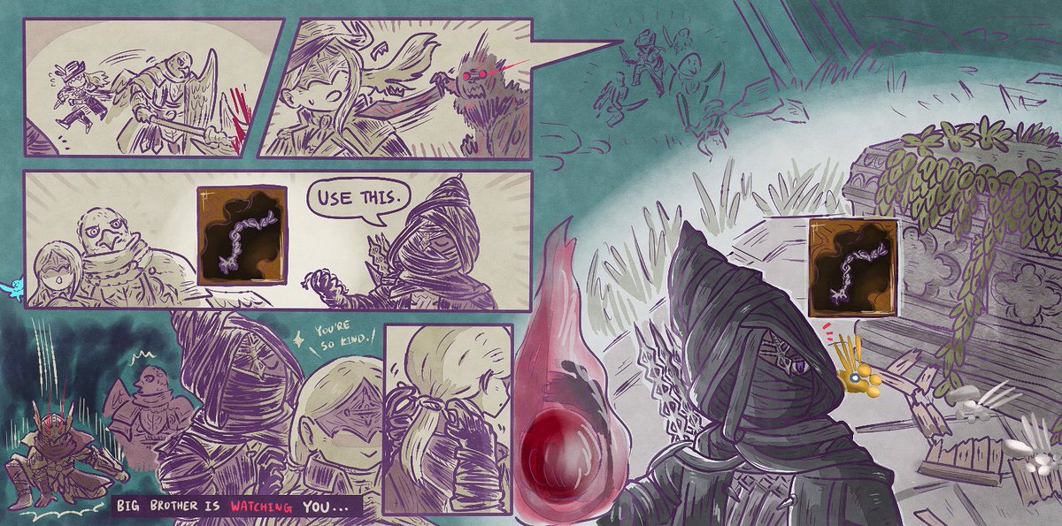 糸の端をドロップ記念に描いた変な漫画 #NIGHTREIGN