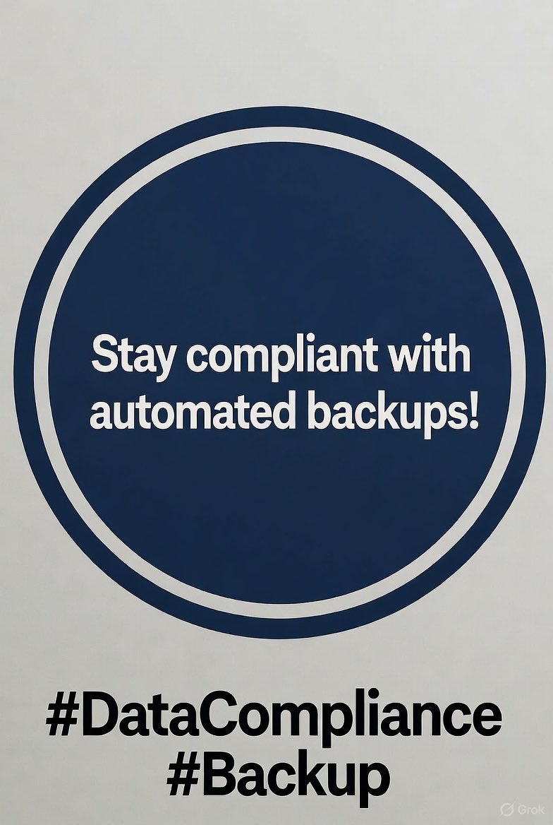 VivekKu44077410's tweet image. Stay compliant with automated backups! Ensure data is archived and ready for audits or legal needs with ease. #DataCompliance #Backup