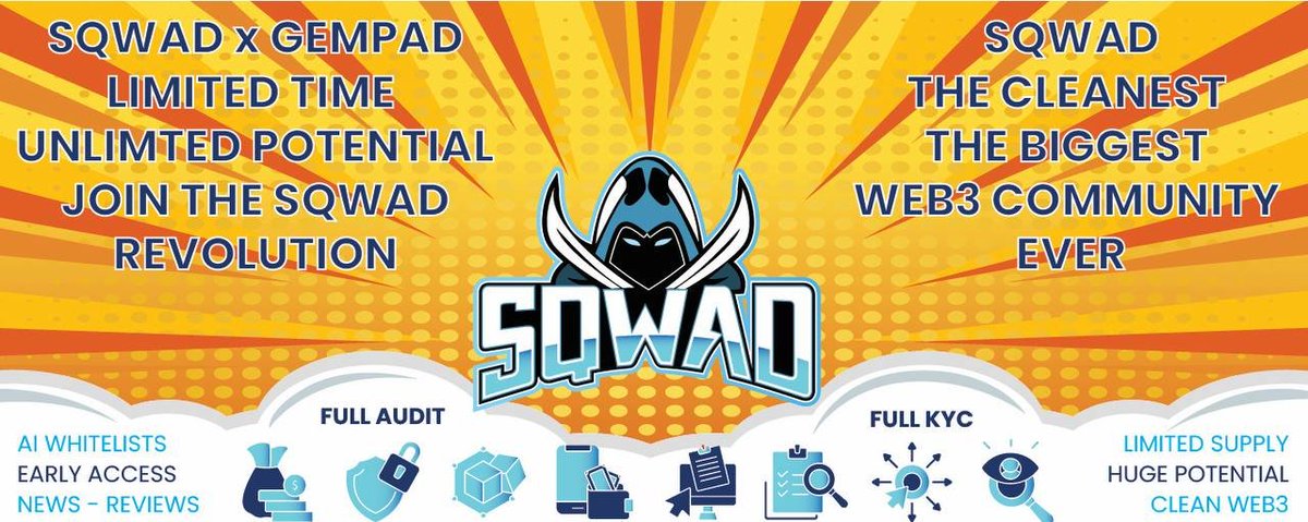 _SQWAD_'s tweet image. The next era of Web3 starts here 🔥

SQWAD x Gempad, a verified, transparent, and community-first platform for real builders, jobbers, and investors.

✅ Full Audit &amp;amp; KYC
✅ AI Whitelists
✅ Limited Supply
✅ Unlimited Potential

Join the cleanest Web3 revolution ever 🌐
#SQWAD