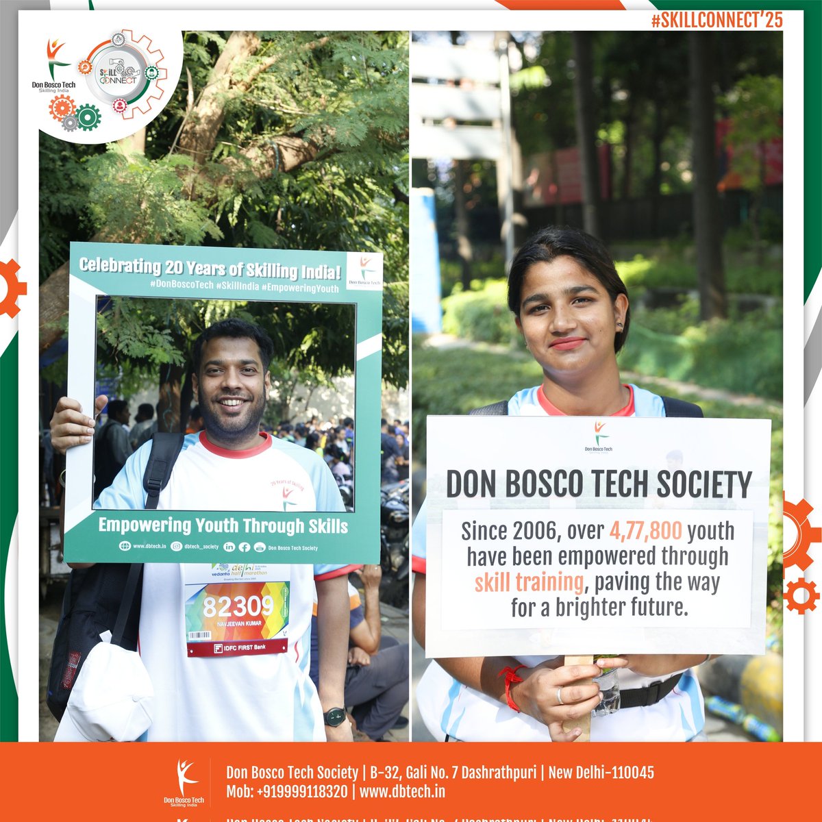 DBTechSociety's tweet image. At #VDHM25, Team Don Bosco Tech Society ran not just for miles, but for a mission — skilling and empowering youth across India. 💙
#RunForChange #SkillForLife