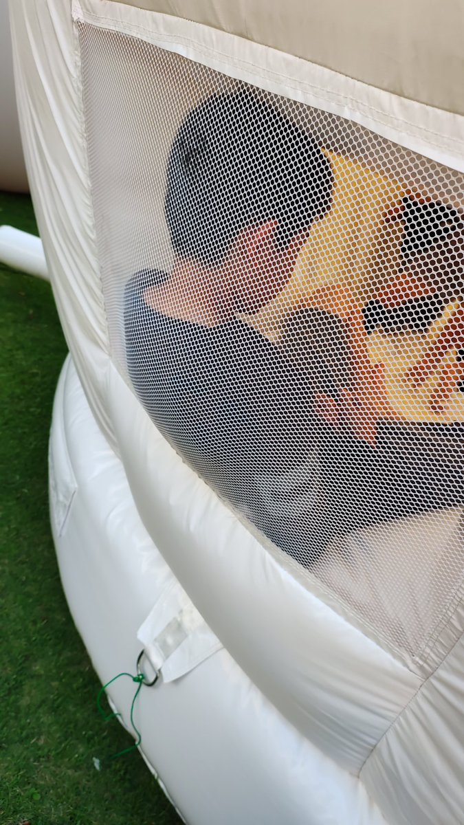 Sagan211's tweet image. ネスティバル行ってみました🐣
ケバブ美味。
末っ子はエッグバウンスで羽まみれになってました😄
#TOSUNESTIVAL 
#トスネスティバル