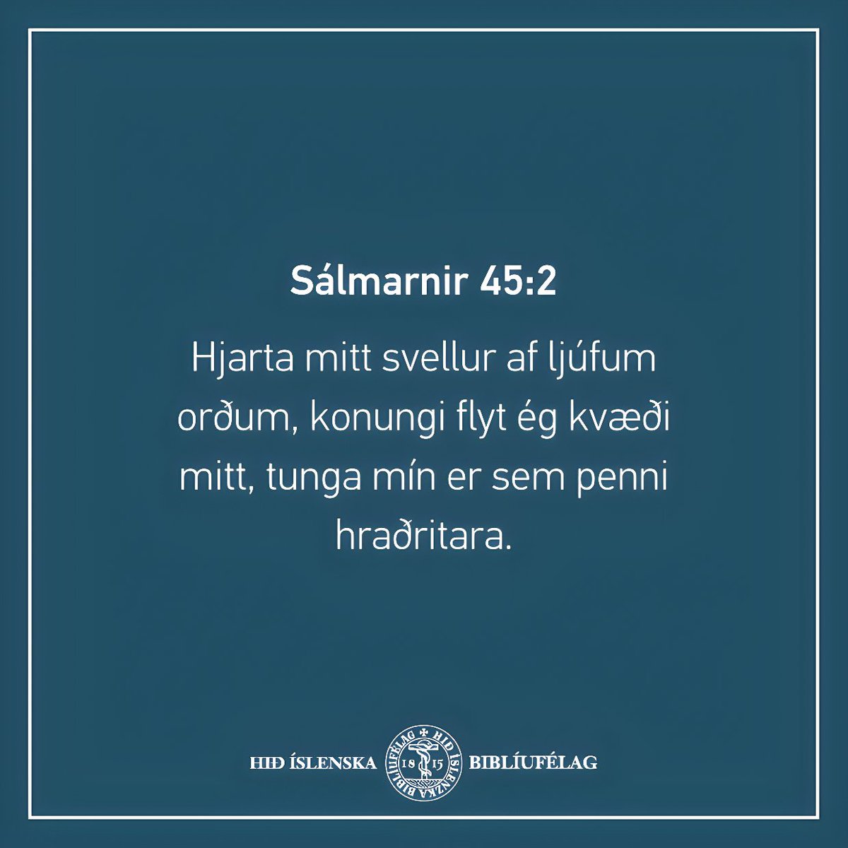 Hið íslenska biblíufélag (@bibliufelagid) on Twitter photo 