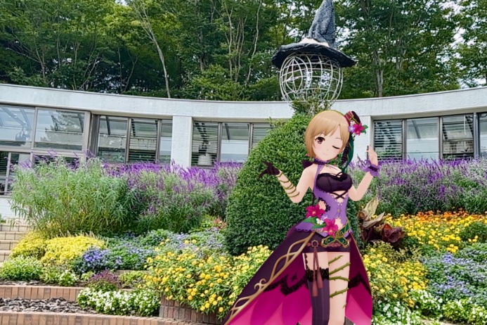 OASIS_srtkP's tweet image. 少し早めのハロウィンスタイル🎃🐺😈
@水戸市植物公園

#デレステAR #デレスポAR
#相葉夕美 #高森藍子 #藤原肇