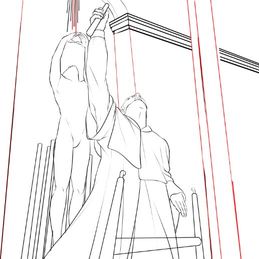 BeanTheClown's tweet image. Sketch line art and trying to pretend like I know perspective,,,,,, 
#wipart #twentyonepilotsart