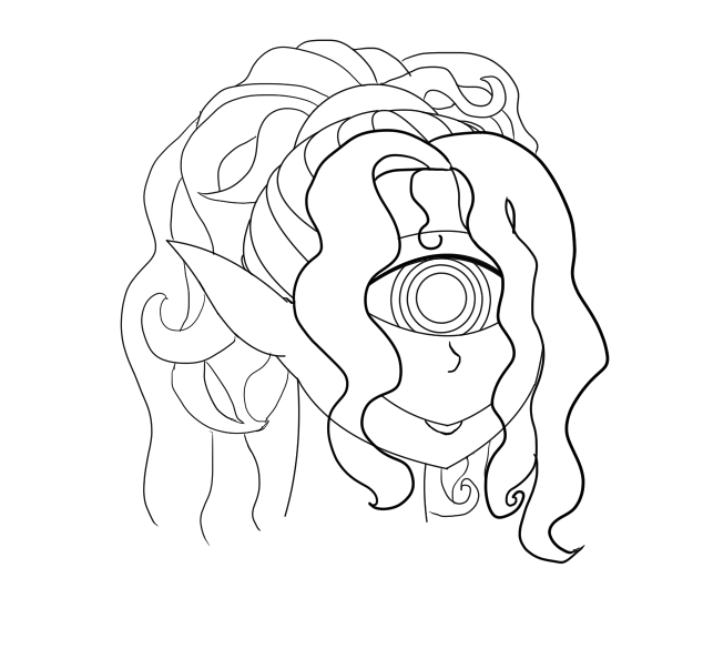 CathyACrichton's tweet photo. 3/4th drawing head of my homunculus Oculla https://t.co/RCd8c4g98g