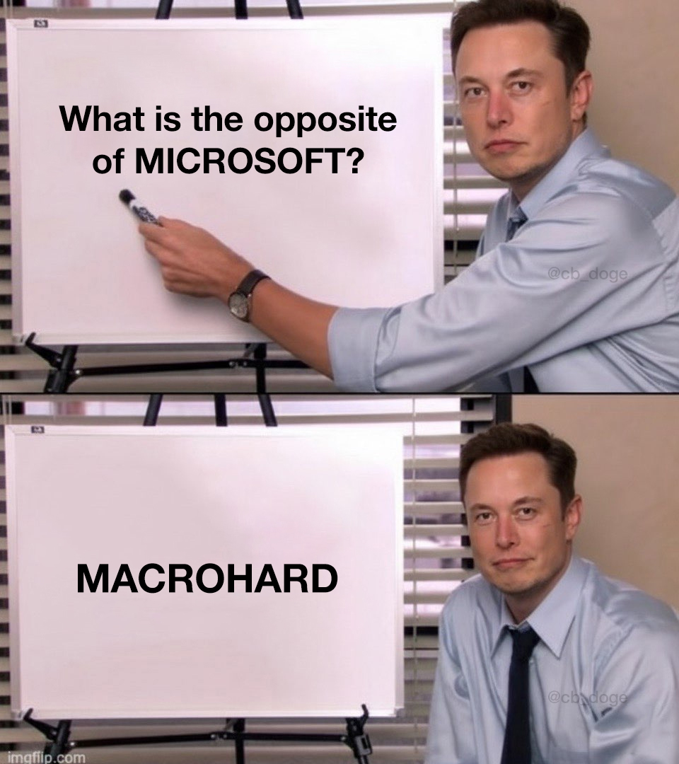 cb_doge's tweet image. MACROHARD