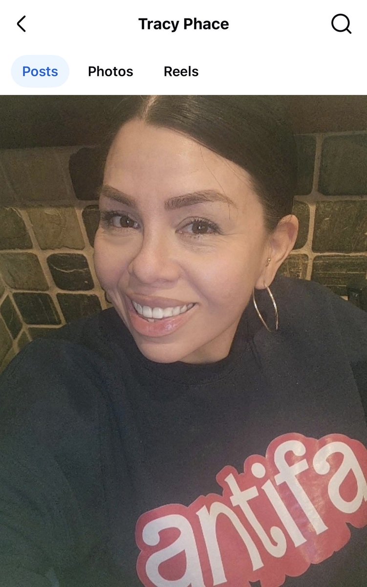 lancevideos's tweet image. The lady who threatened @camhigby and I is a confirmed ANTIFA member (a domestic terror group). 

Tracy Phace Quinonez of Chicago Illinois.

Notice what her shirt says.