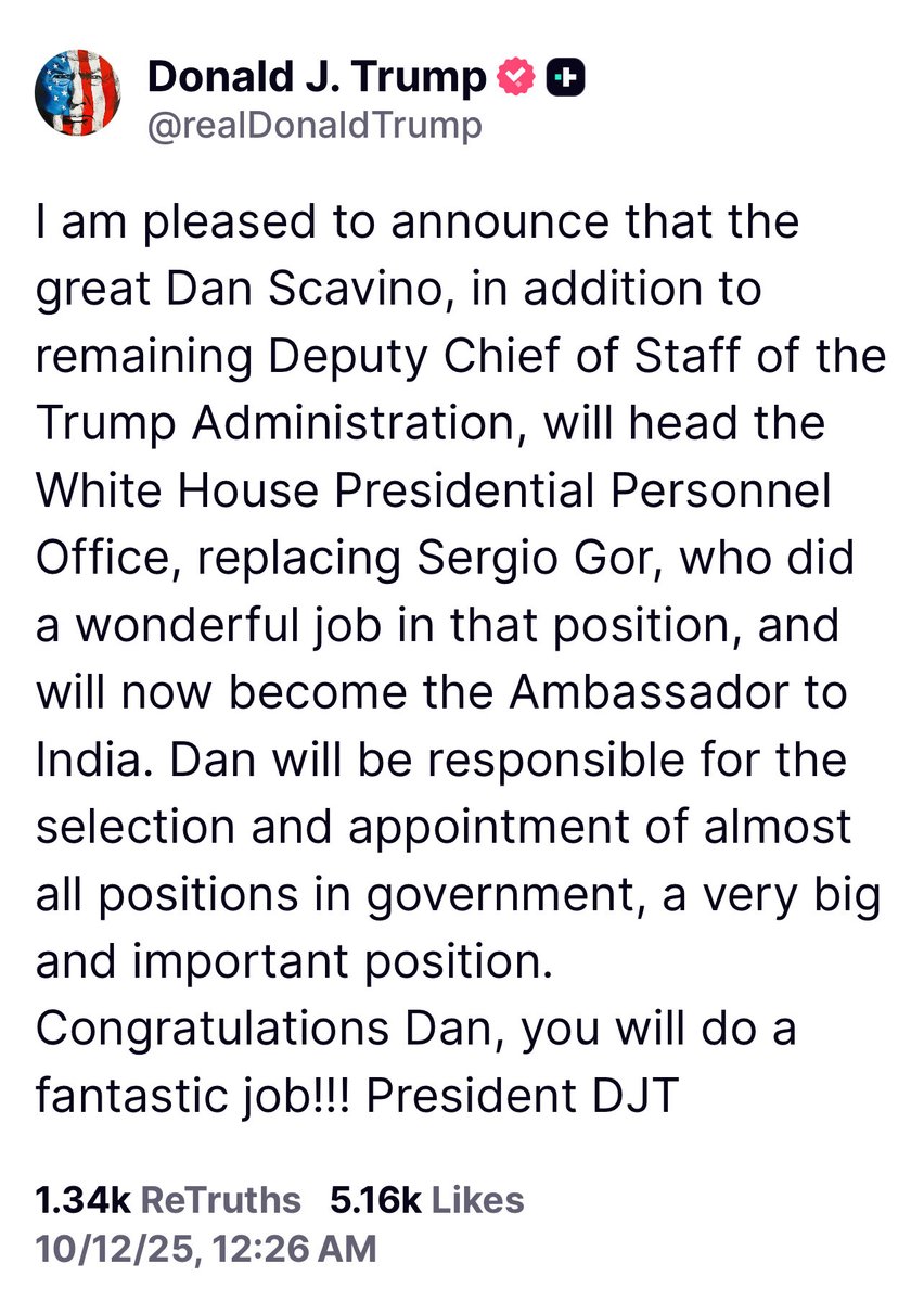 Juliesnark1731's tweet image. Dan Scavino gets a promotion! Congratulations Dan!! We Love you! 🔥🔥❤️🇺🇸