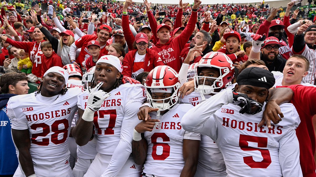 Week 8 AP Poll Prediction

1. Ohio State (6-0)
2. Miami (5-0)
3. Indiana (6-0)⬆️+4
4. Texas A&amp;M (6-0)⬆️+1
5. Alabama (5-1)⬆️+3
6. Oregon (5-1⬇️-3
7. Ole Miss (6-0)⬇️-3
8. Texas Tech (6-0)⬆️+1
9. Georgia (5-1)⬆️+2
10. LSU (5-1)⬆️+1
11. Georgia Tech (6-0)⬆️+2
12. Tennessee (5-1)