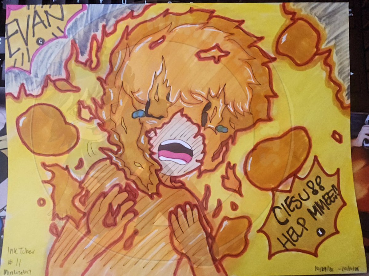Miri_Lizeth_'s tweet photo. InkTober - Sting

Little spoiler: OCs twins 👀 Evan have a lot hidden power in him. Which cause him to lose control sometimes. This is why he isn't allowed to sneak out for training alone. 

#OCs #anime #art #traditional #inktober #sting #inktobersting https://t.co/G8o4znMHkq