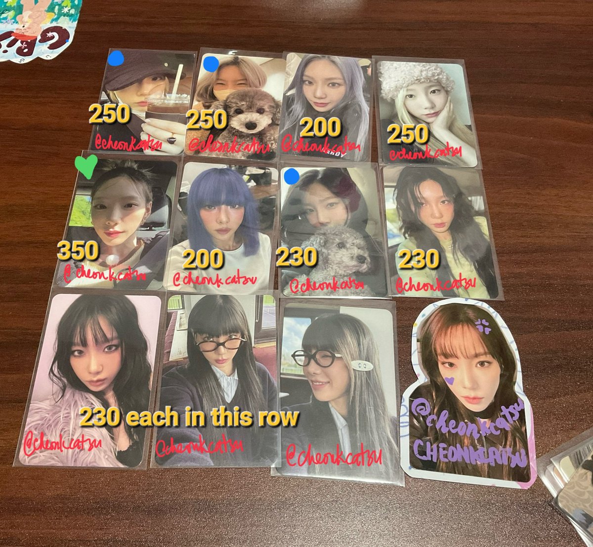 cheonkcatsu's tweet photo. wts lfb ph

SNSD Taeyeon Official Album PCs

ratio (need to buy unmarked pcs for marked pcs)
💚 1:2
🔵 1:1

prices in pic (php)
PAYO only
Pls read 1st pic before claiming! DM to buy

# girls generation i why my voice purpose wdicy invu letter to myself to x forever 1 https://t.co/FtxR47L9ov