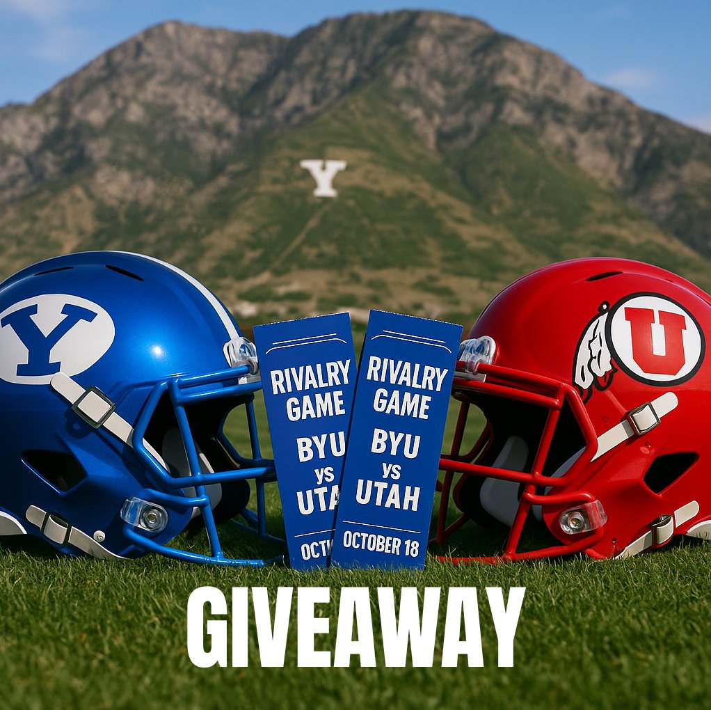 ‼️GIVEAWAY TIME‼️
The HOLY WAR is here. Time for a ticket giveaway. 

The winner gets 2 tickets to the BYU vs Utah football game on October 18th at 6:00 pm

How to enter:
1 entry: follow me and <a href="/llewplumbing/">Llewellyn Plumbing</a>, tag a friend in the comments, report
20 entries: do number 1 and post a
