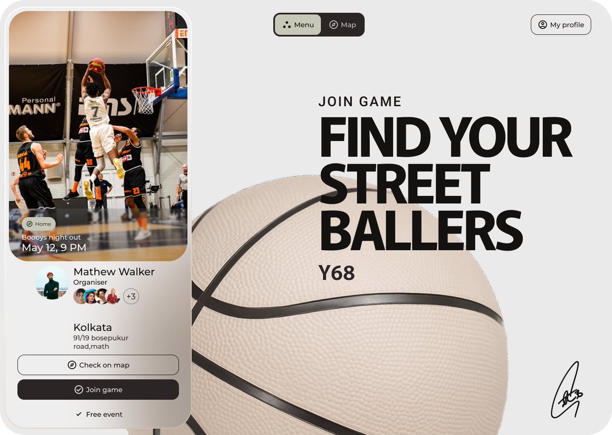DevLegend008's tweet image. 🏀 Find your crew. Hit the court.
Designed this concept app — “Street Ballers”, a platform to discover and join local basketball games near you.
Minimal, bold, and built for motion.
#UIDesign #UXDesign #BasketballApp #DesignCommunity
