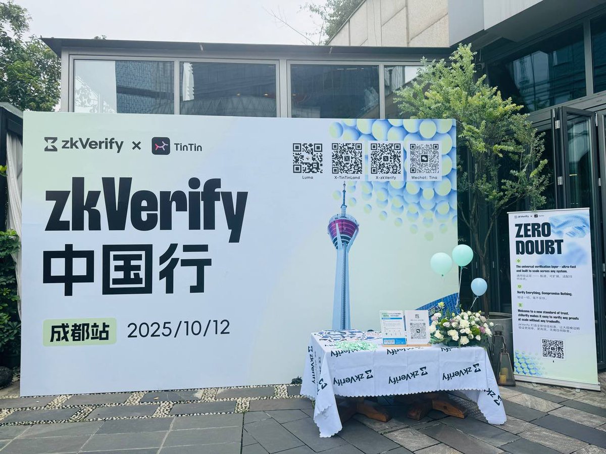 359990902's tweet image. @ZKVProtocol @HorizenLabs @robviglione @rolfversluis @DCGco   @OurTinTinLand zkverify China tour, fisrt city Chengdu!