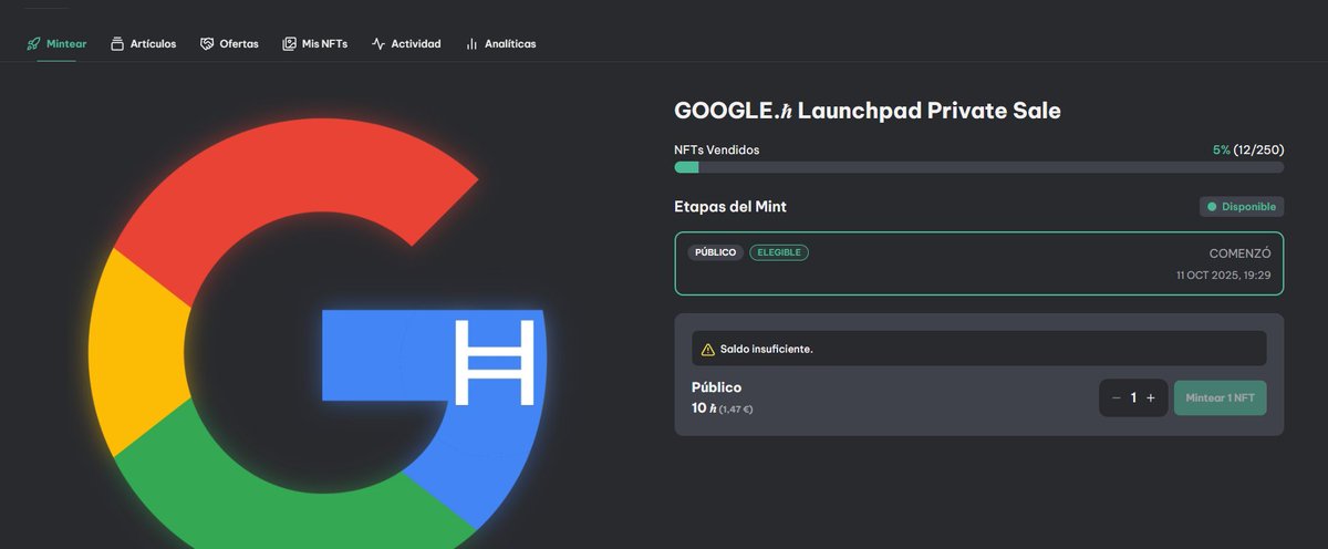patrocinees's tweet photo. 10 NFT Blackrock private en beneficios¡¡
+ 2 NFT BTCb de regalo, vendelos en el market.
Nuevo #googleh private sale
Compra 10 NFT x 100Hbar y recibe 2 NFT #BTCh de regalo.
https://t.co/qidIyj9Zqb https://t.co/fAZJgKg6ao