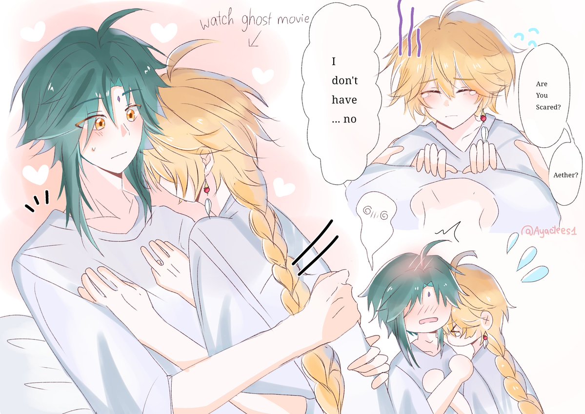 ayactees1's tweet image. he lies but he is cute💞 #xiaother #xiao #aether