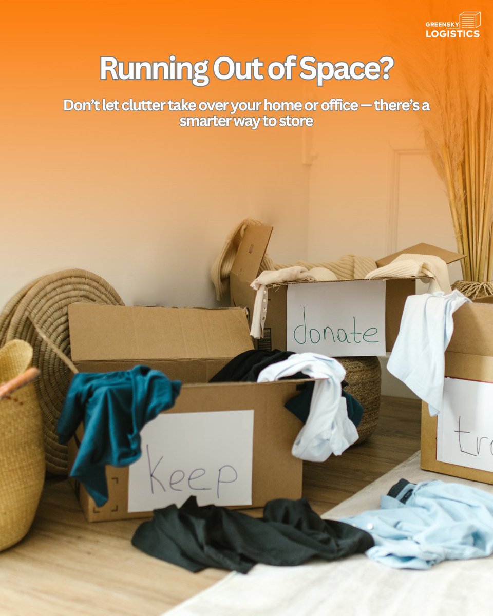 greenskystorage's tweet image. Clutter piling up? 
Make space for what truly matters — store smart with Green Sky!

Store Smarter Today

#GreenSkyLogistics #SmartStorage #DeclutterYourSpace #StorageMadeEasy #DubaiStorage