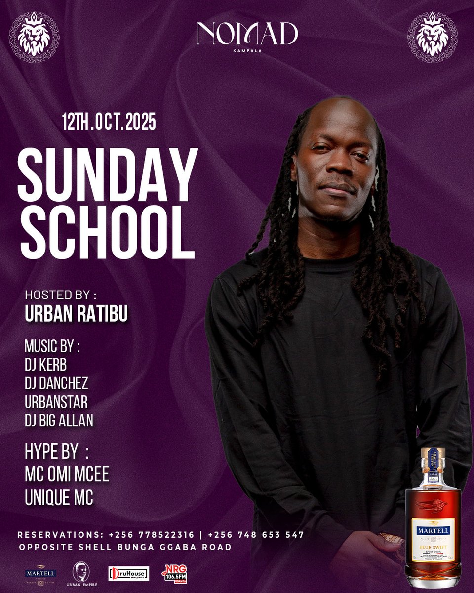 djurbanstar's tweet image. #SundaySchool is back tonight with the #NightLifeKing along with the second in command come be part of the exciting rave and enjoyment coz this edition is #WeOutside🔥🔥 a lot is gona happen see u later #Nomad x #UrbanEmpire 💯✅
@RatibuUrban 
@NOMAD_KAMPALA