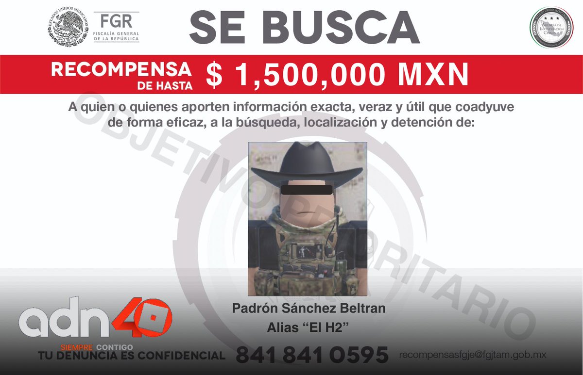Adn40Rblx's tweet photo. Following an emergency meeting of the National Security Council by the Government of Mexico, Padrón Sánchez Beltrán, alias “El H2”, leader of the Los EMES cartel, was designated as a priority target after a wave of attacks in Sinaloa, Jalisco, Nuevo León, and Michoacán. https://t.co/0Gqkk2GVfL