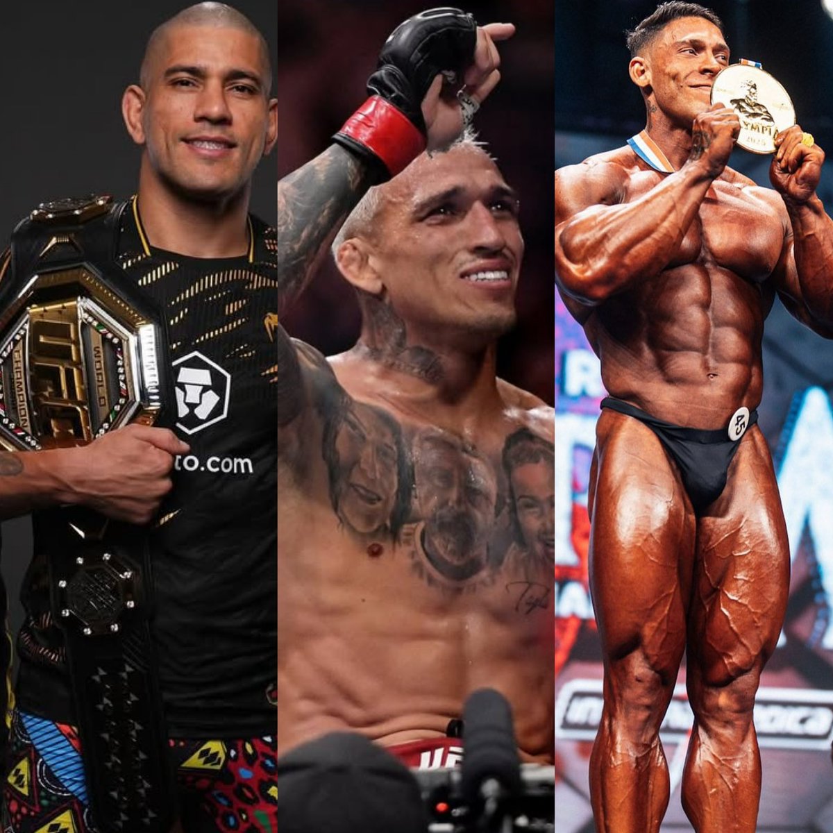 🇧🇷 Semana histórica para o esporte brasileiro:

• Alex Poatan recuperou o cinturão do UFC
• Charles Oliveira venceu no UFC Rio
• Ramon Dino se tornou o primeiro brasileiro campeão do Mr. Olympia