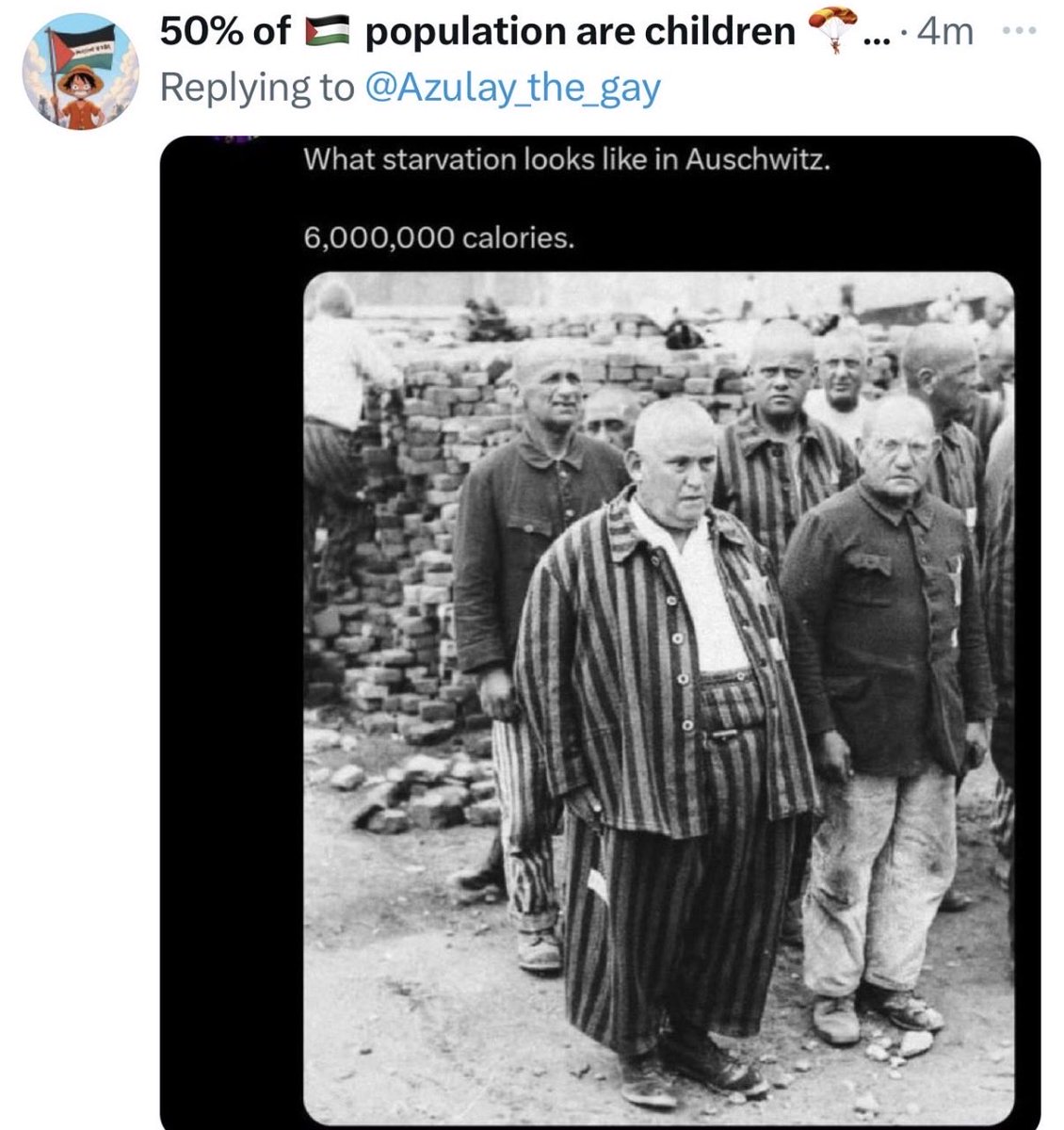 Azulay_the_gay's tweet image. Yesterday, I argued that there is no genocide in Gaza and shared a picture of a man from Gaza who appears to be in good shape and looking well, who wrote “I am holocaust survivor.” In response, pro-Palestinian activists, including many Holocaust deniers, shared a photo of a…