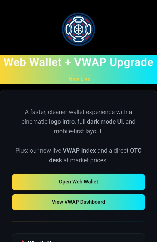 Zaks_Tech's tweet image. 🚨 NEW OTC DESK IS LIVE
@Interchained just launched its official OTC Governance Desk on the VWAP site, a big leap for ecosystem liquidity.

Now traders can:
- Buy or sell ITC/wITC directly at VWAP prices
- Skip slippage, order books &amp;amp; middlemen
- Strengthen liquidity and protocol…
