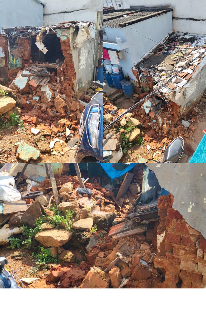 Due to heavy rain this week, 2 houses in Ward 138 (Cheluvadipalya) &amp; 1 in Ward 139 (K.R. Market) collapsed. Families lost everything food, clothes, documents &amp; shelter. Children, women &amp; elderly suffer each time it rains. We urge authorities to act now! #SupportThePoor #Bengaluru