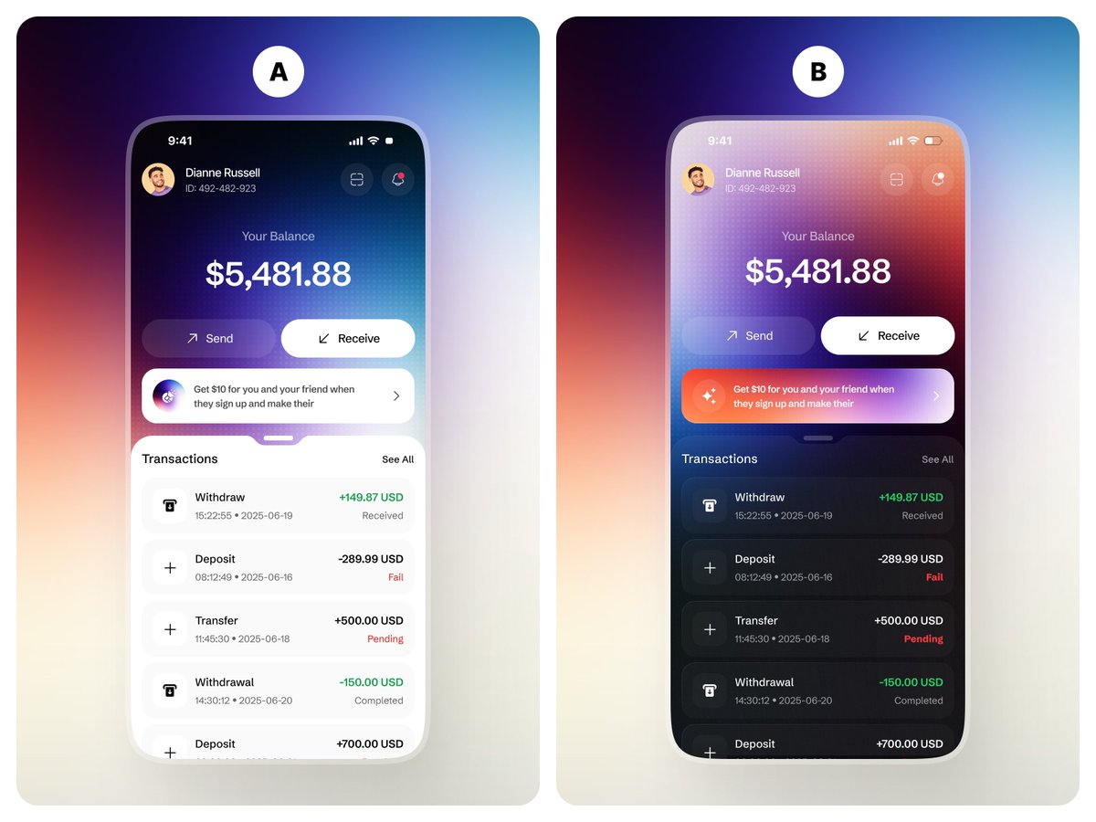 mdmostahid98's tweet image. Which one do you think fits better for Fintech - A or B?