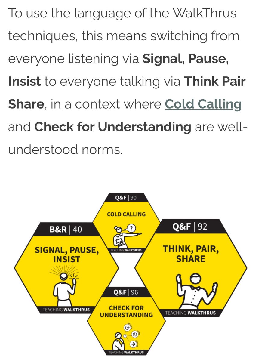 Everyday routines, classroom dialogue and behaviour management are a few of the many reasons why we support the use of 
<a href="/WALKTHRUs_5/">Walkthrus</a>  👏🏻 Ensuring everyone is listening and engaged in purposeful conversations forms the basis to a great lesson. #WalkThrus