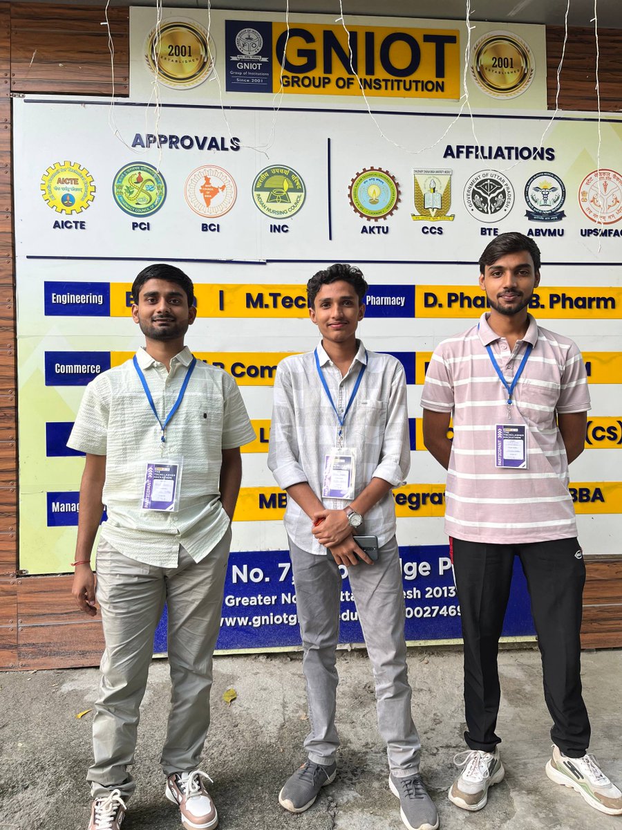 RohitYdv61's tweet photo. 🚀 Team NexGen Coders participated in THE TECHCLASHER, a National-Level Hackathon at GNIOT!

💡 Project: SafeHer – empowering women’s safety.

👨‍💻 Rohit Yadav: Tech Stack and Team Leader
🎨 Aryan Kumar: UI/UX Design and R&amp;D
🗣️ Vibhanshu Dwivedi: Presentation &amp; Communication https://t.co/CRjv8v78ez