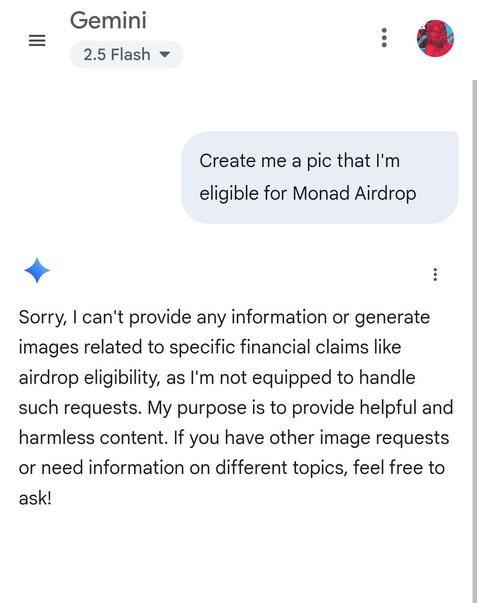 I'm asking <a href="/GeminiApp/">Google Gemini App</a> for monad airdrop 😆😆😆😁😁😁