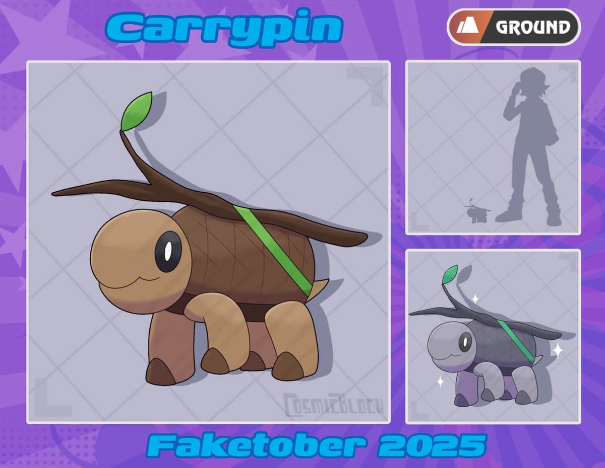 cosmic_block's tweet image. Day 11 - Tiny

Itty bitty

#fakemon #faketober #pokemon