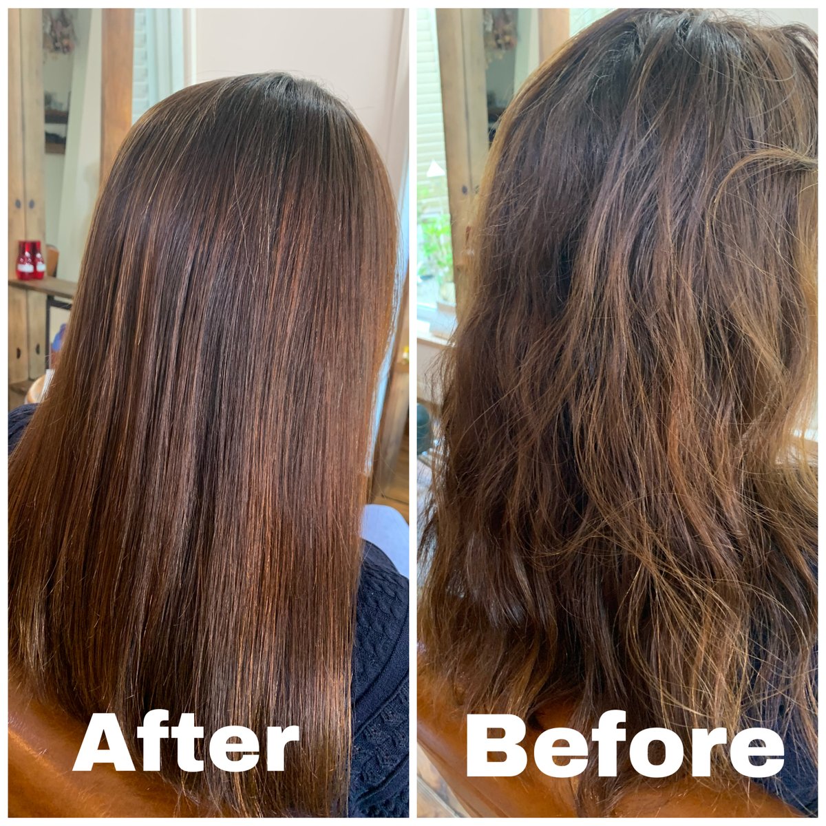 HairCocoa's tweet photo. トリートメント＝表面補修  
髪質改善＝内部再生  
年齢を重ねると、必要なのは後者。  
Cocoaの髪質改善ストレートは  
うるおい×ツヤ×柔らかさを同時に叶えます。  
#豊中 #髪質改善 #縮毛矯正 #40代ヘアケア https://t.co/teBQDEXlAu