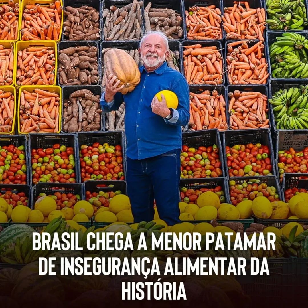 Bolsonaro entregou 33 milhões de pessoas em situação de insegurança alimentar (fome).
Lula baixou esse número para 6,48 milhões, ou seja, um botou o povo na fila do osso, o outro botou o prato cheio na mesa do povo. 🍛🇧🇷