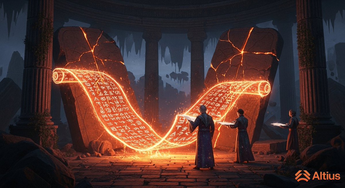 MarMalova's tweet image. Before Altius, blockchains were stone tablets — carved in sequence, fragile, slow.
Now, they are living scrolls of light, rewritten in parallel by cosmic scribes. 📜✨
#AltiusLabs #ExecutionEvolution #Web3