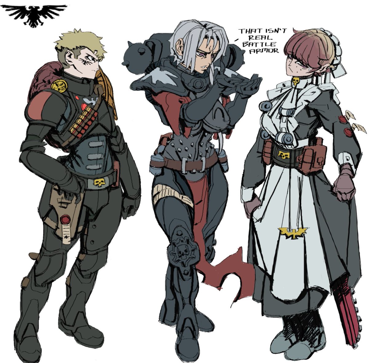 Kman4e4's tweet image. a maid outfit is not standard imperium uniform