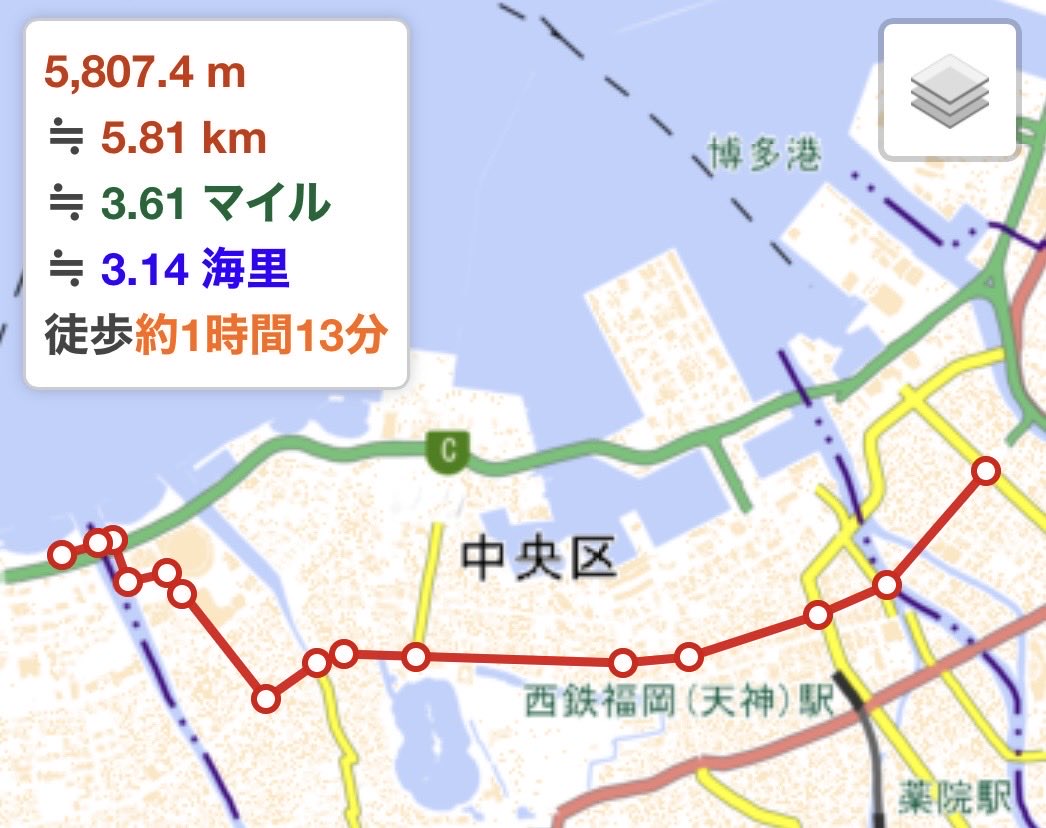 これ実際の距離で計測したら
5kmをスキップで踏破してることになるんですよね。ゴリちゅんじゃねぇか