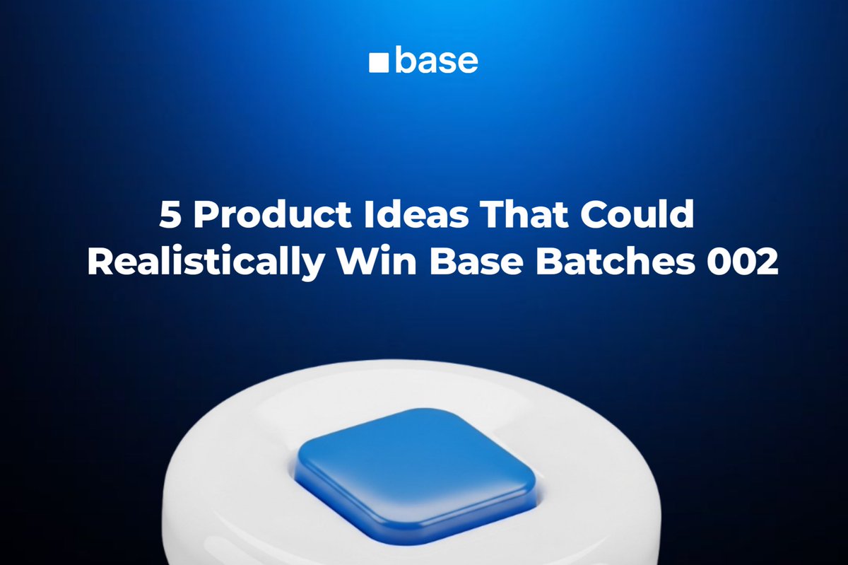 Garakazekag's tweet image. Base Batches 002 is Here

This is one of the most strategic opportunities for builders who want to shape the future of onchain applications on Base.

This edition is bigger and better, featuring two tracks:
1️⃣ Startup Track
2️⃣ Builders Track

With $500,000 in prizes up for grabs,…